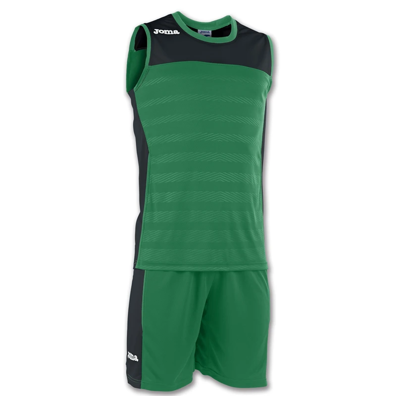 SET SPACE 2 S/Less Shirt+Shorts - Green-Black