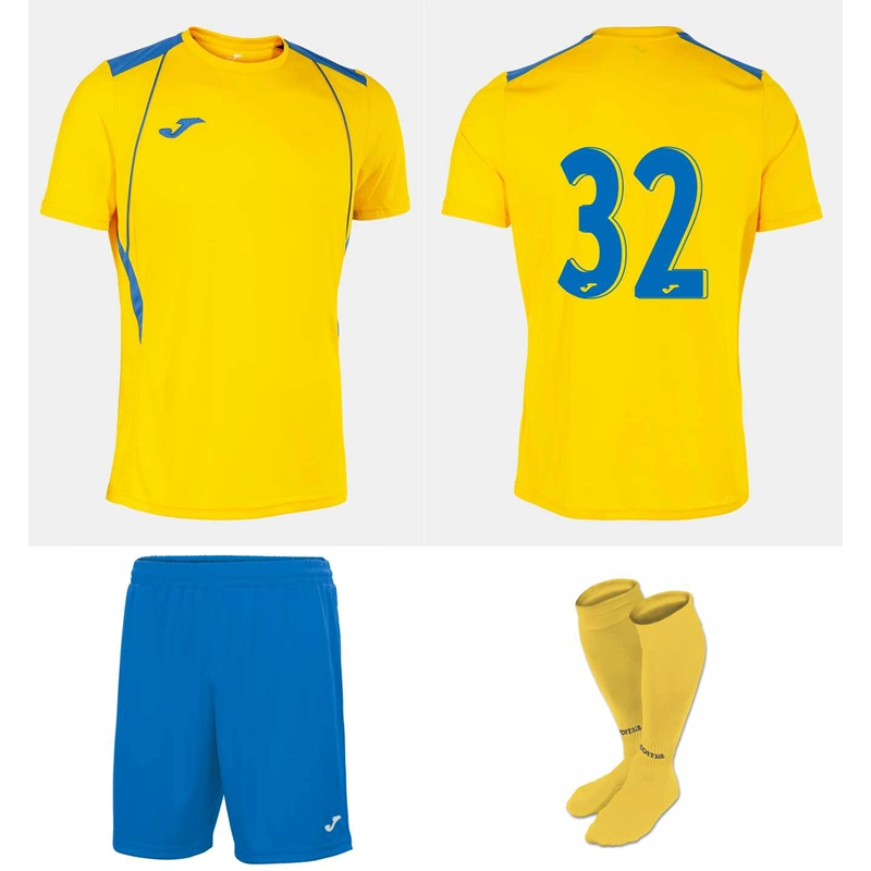 Kids Numbered Full Player Kit - Yellow-Royal