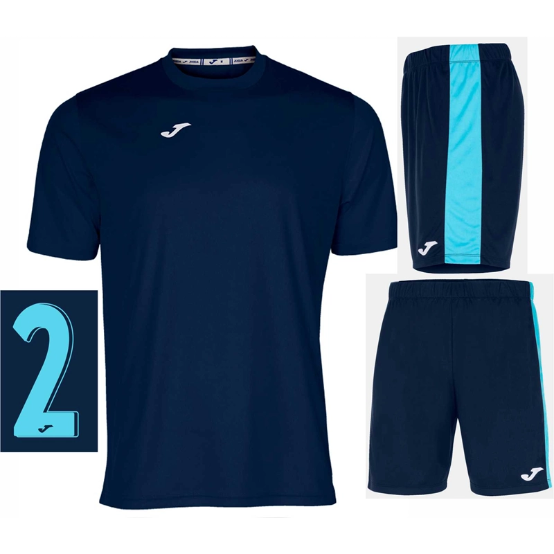 Young Kids Numbered Full Player Kit #2 - Navy-Turquoise Fluor