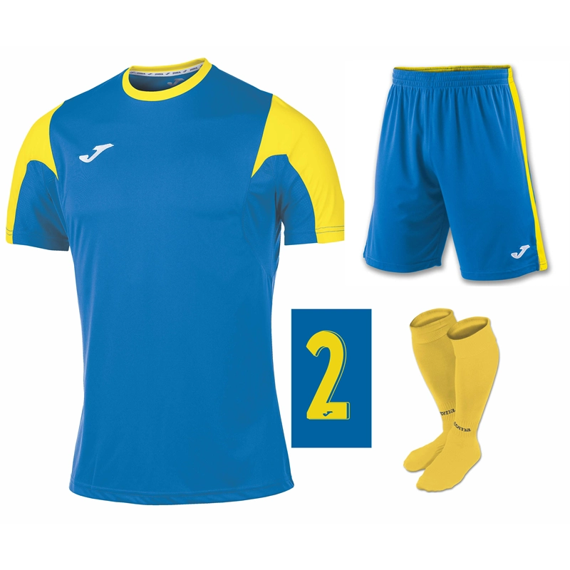 Pre-teens Numbered Full Player Kit #11 - Royal/Yellow