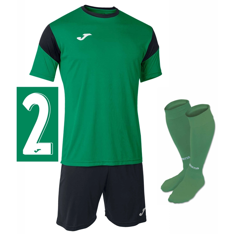 Pre-teens Numbered Full Player Kit #24 - Mid Green/Black