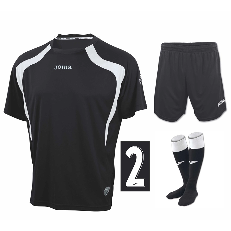 Older Kids Numbered Full Player Kit - Black-White